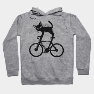 Cat loves a bike Hoodie